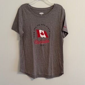Old Navy Heather Gray Canada Flag Tee